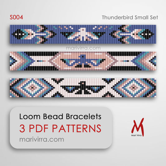 Thunderbird Small Set of Three Loom Digital Bead Patterns