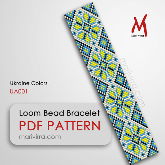 Ukraine Colors Loom Digital Bead Pattern