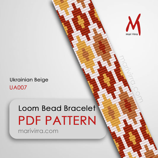 Ukrainian Beige Loom Digital Bead Pattern