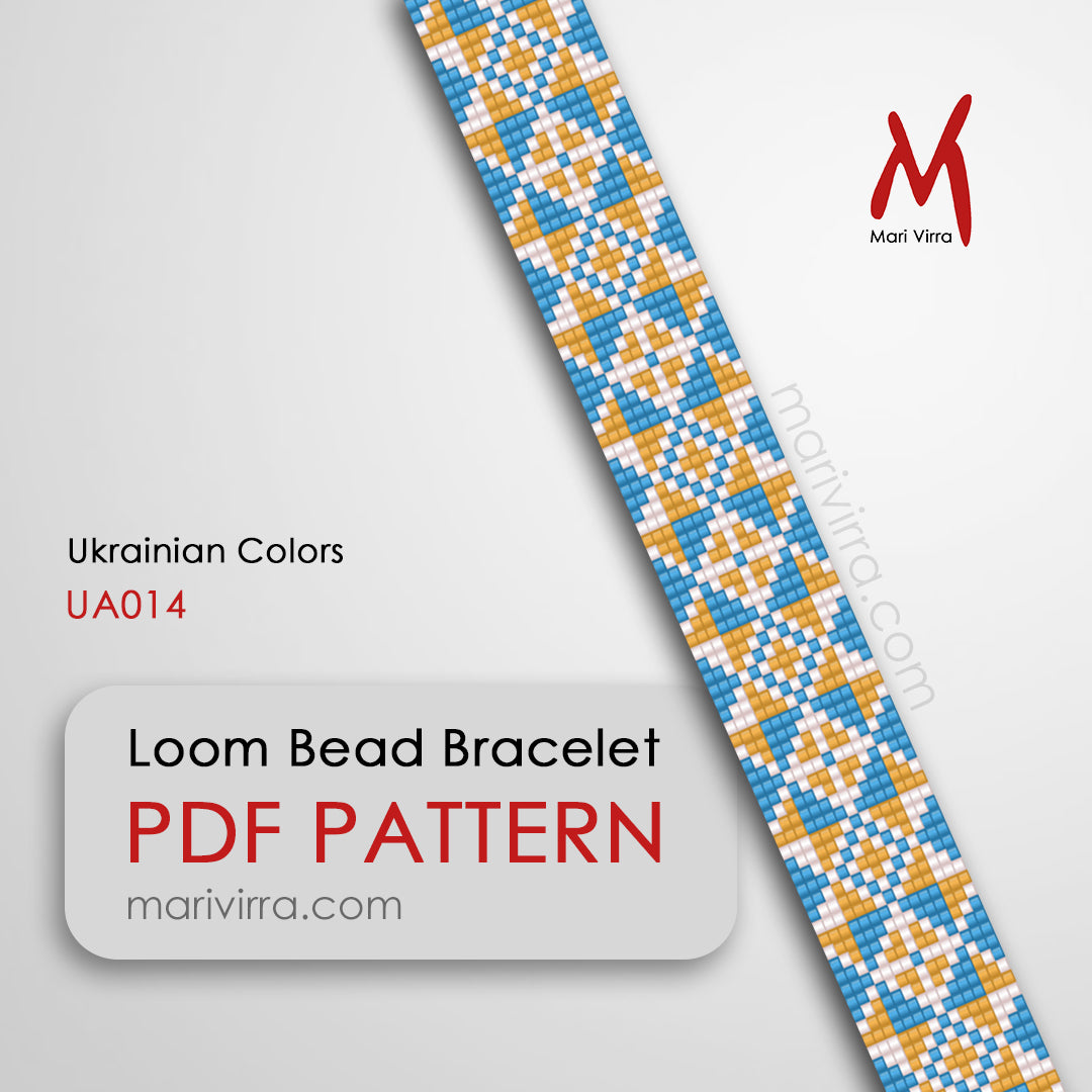 Ukrainian Colors Loom Digital Bead Pattern