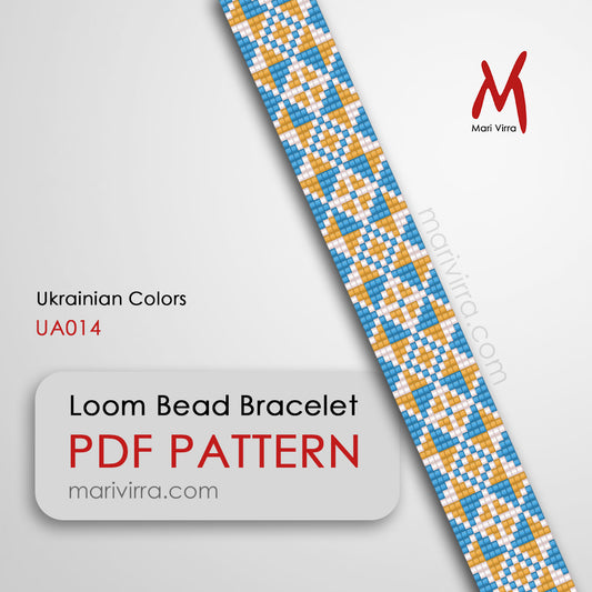 Ukrainian Colors Loom Digital Bead Pattern