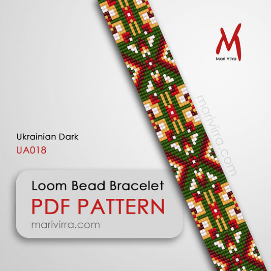 Ukrainian Dark Loom Digital Bead Pattern