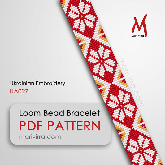 Ukrainian Embroidery Loom Digital Bead Pattern