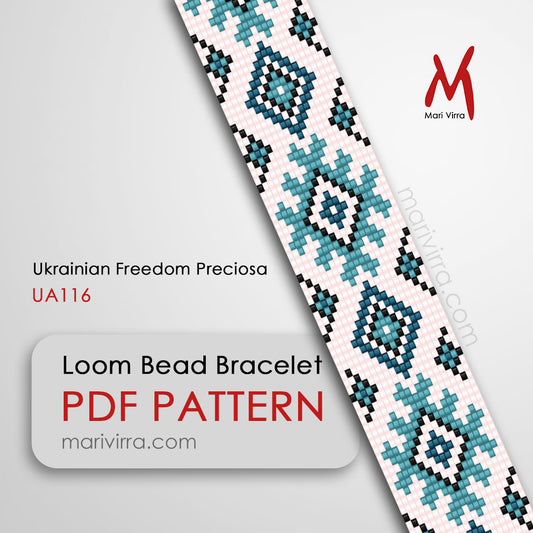 Ukrainian Freedom Preciosa Loom Digital Bead Pattern