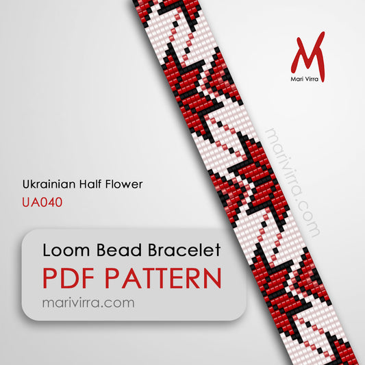 Ukrainian Half Flower Loom Digital Bead Pattern