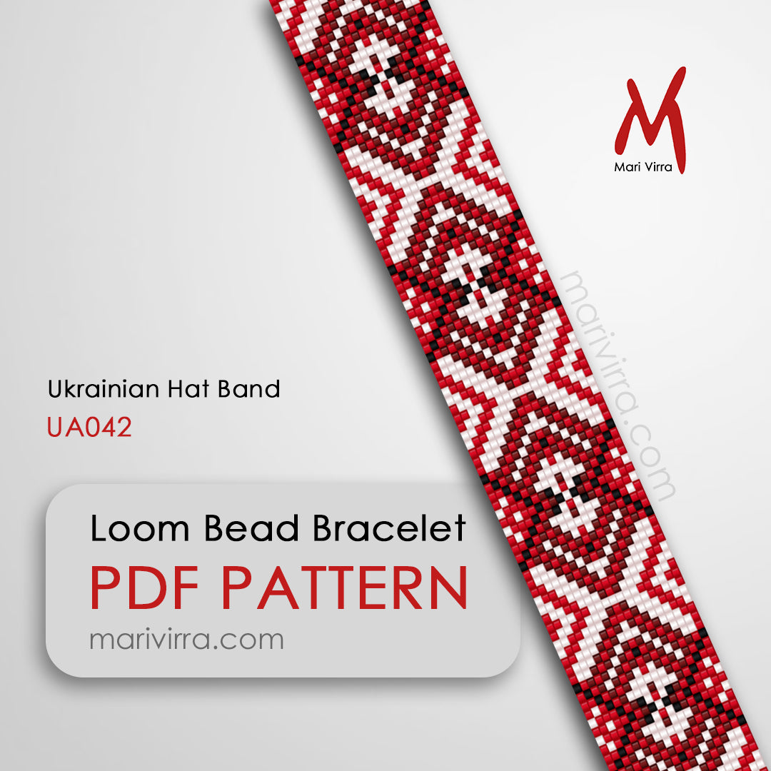 Ukrainian Hat Band Loom Digital Bead Pattern
