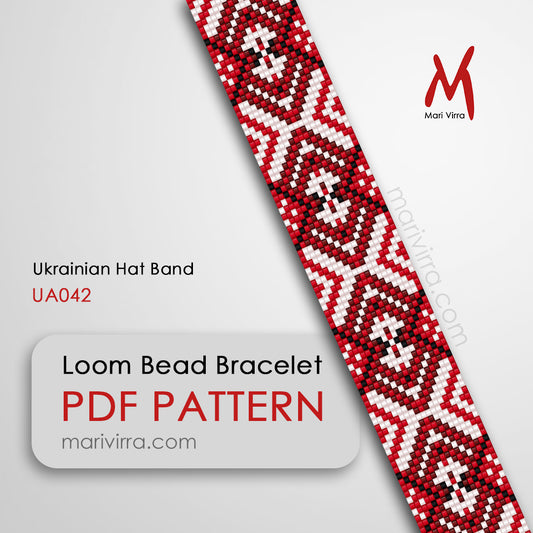 Ukrainian Hat Band Loom Digital Bead Pattern