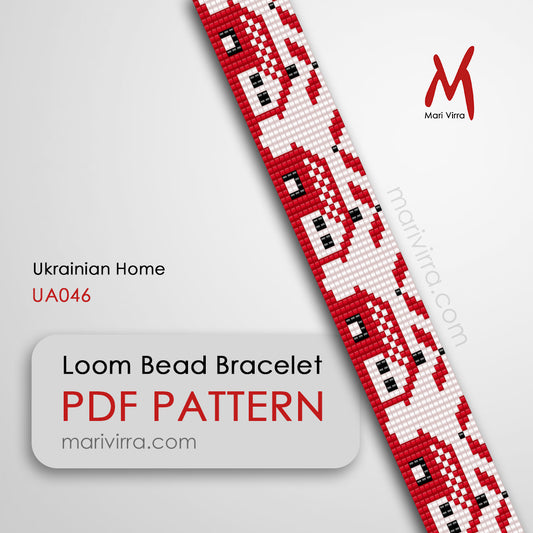 Ukrainian Home Band Loom Digital Bead Pattern