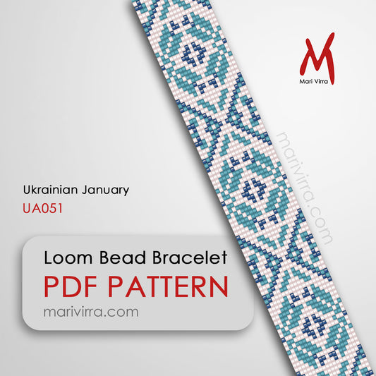 Ukrainian January Loom Digital Bead Pattern