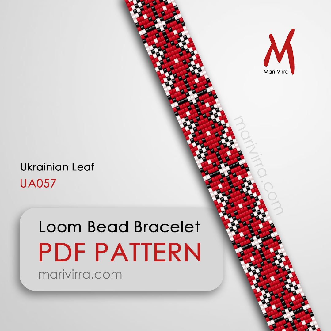 Ukrainian Leaf Loom Digital Bead Pattern