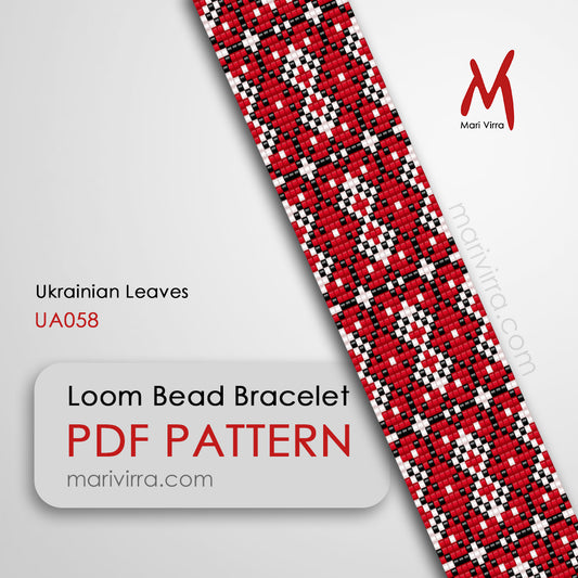 Ukrainian Leaves Loom Digital Bead Pattern