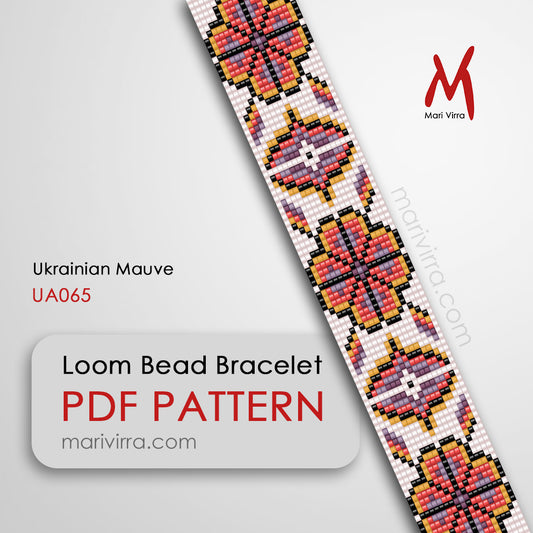 Ukrainian Mauve Loom Digital Bead Pattern