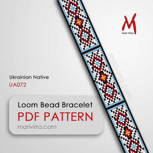 Ukrainian Native Loom Digital Bead Pattern