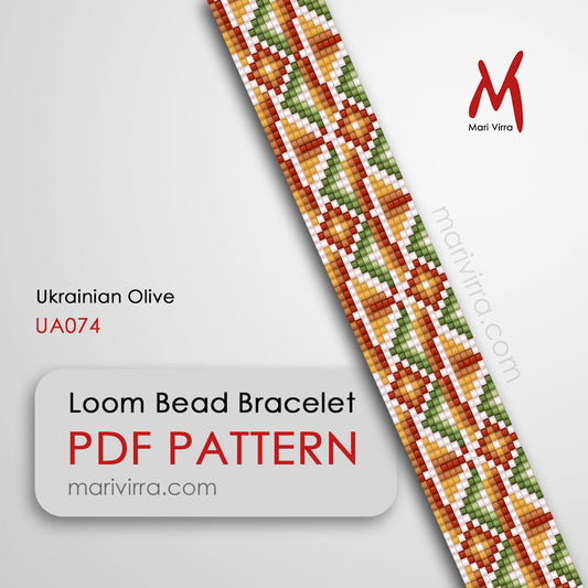 Ukrainian Olive Loom Digital Bead Pattern