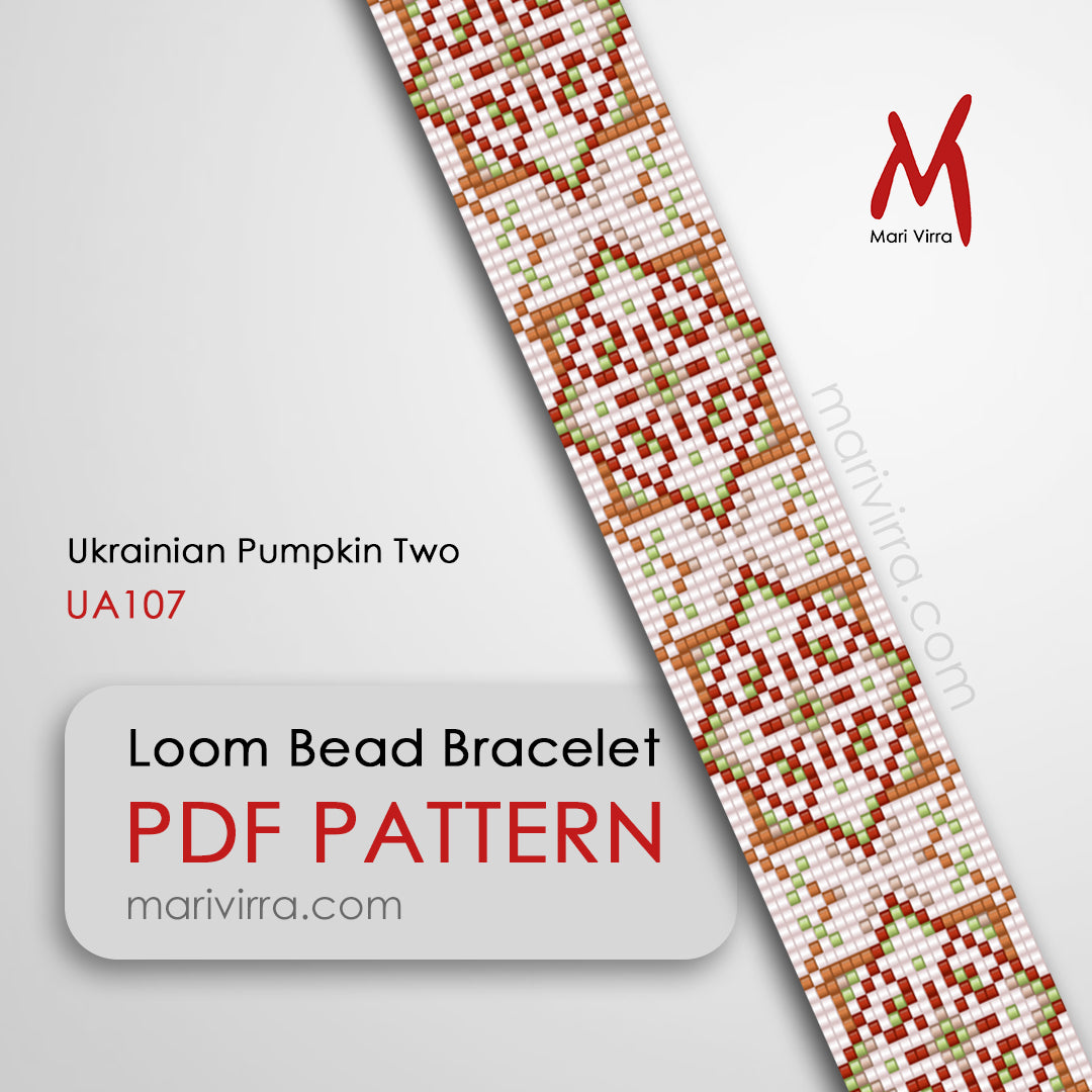 Ukrainian Pumpkin Two Loom Digital Bead Pattern