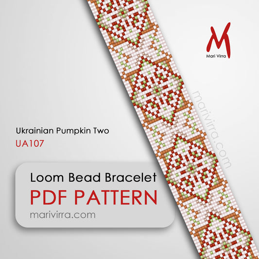 Ukrainian Pumpkin Two Loom Digital Bead Pattern
