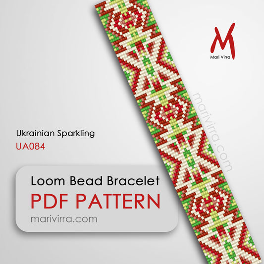 Ukrainian Sparkling Loom Digital Bead Pattern