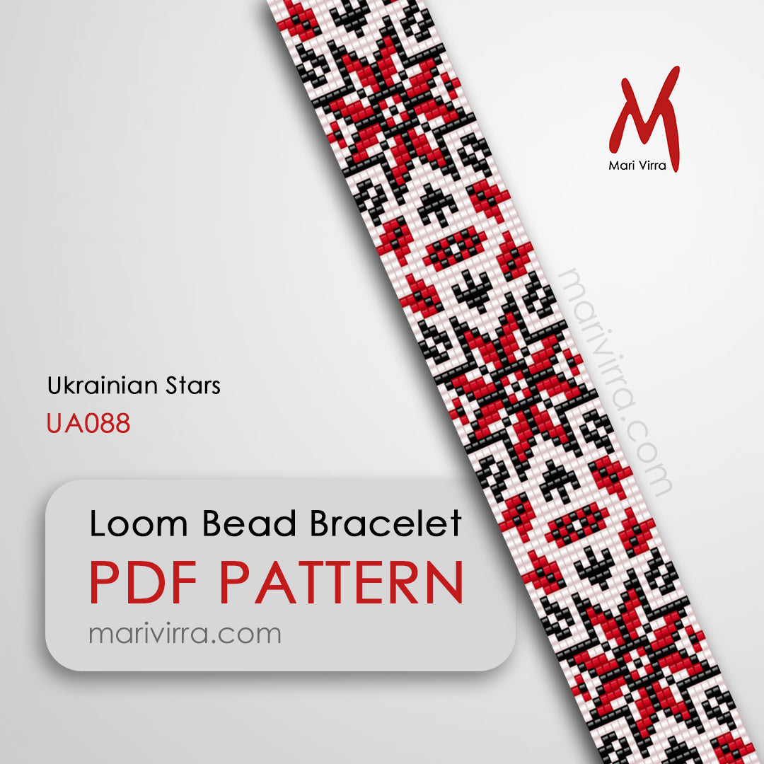 Ukrainian Stars Loom Digital Bead Pattern