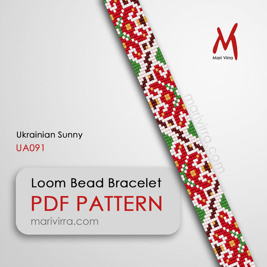 Ukrainian Sunny Loom Digital Bead Pattern