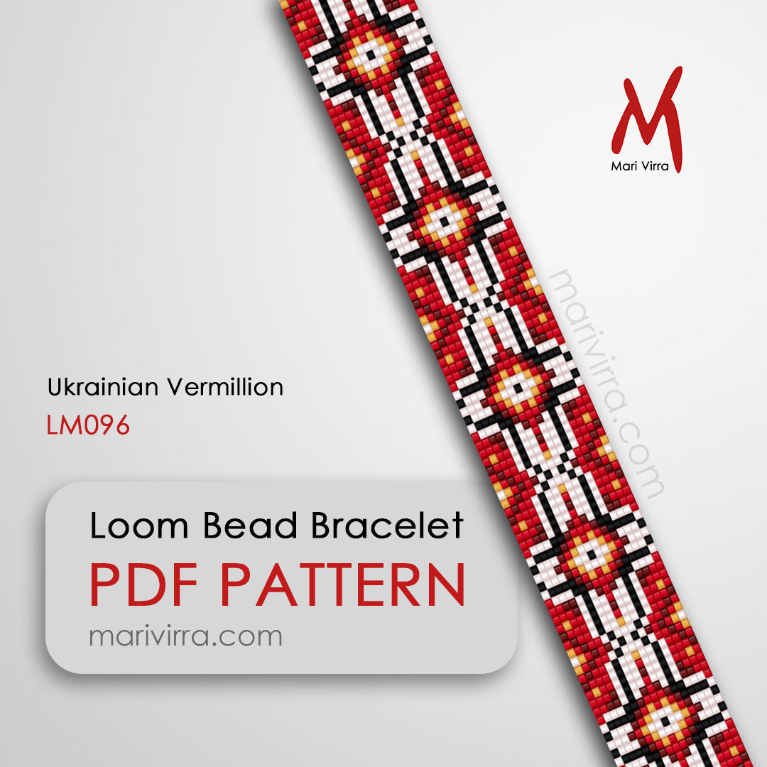 Ukrainian Vermillion Loom Digital Bead Pattern