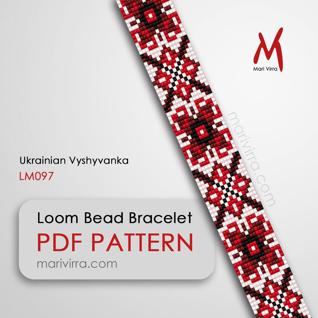 Ukrainian Vyshyvanka Loom Digital Bead Pattern