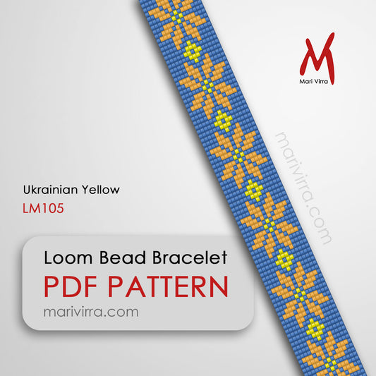 Ukrainian Yellow Loom Digital Bead Pattern