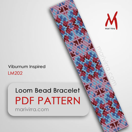 Viburnum Inspired Bracelet Loom Digital Bead Pattern