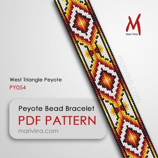 West Triangle Peyote Digital Bead Pattern