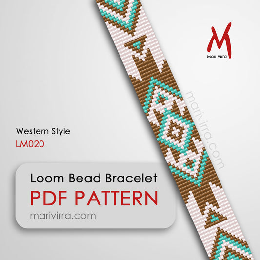 Western Style Loom Digital Bead Pattern