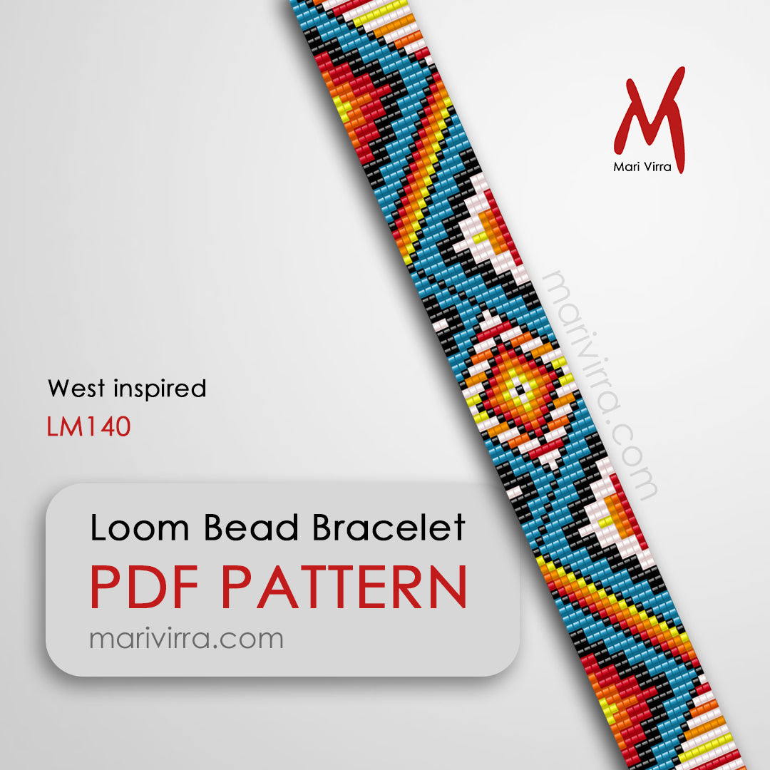 West inspired Bracelet Loom Digital Bead Pattern