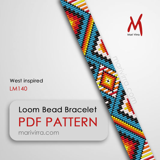West inspired Bracelet Loom Digital Bead Pattern