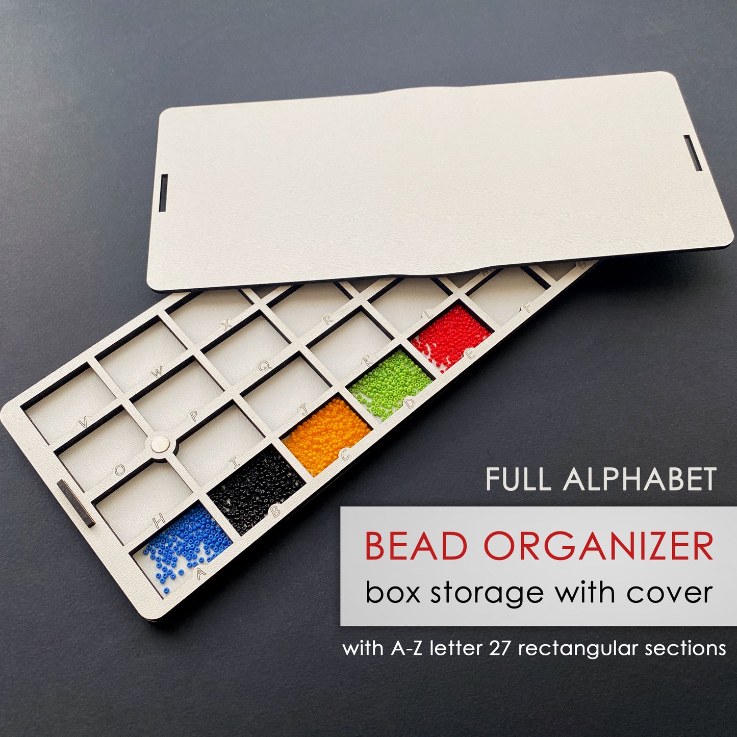FULL ALPHABET Bead Organizer for seed beads
