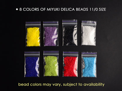 Miyuki Delica Starter Beading Pack Kit for creating Loom Bracelets with 11/0 beads size