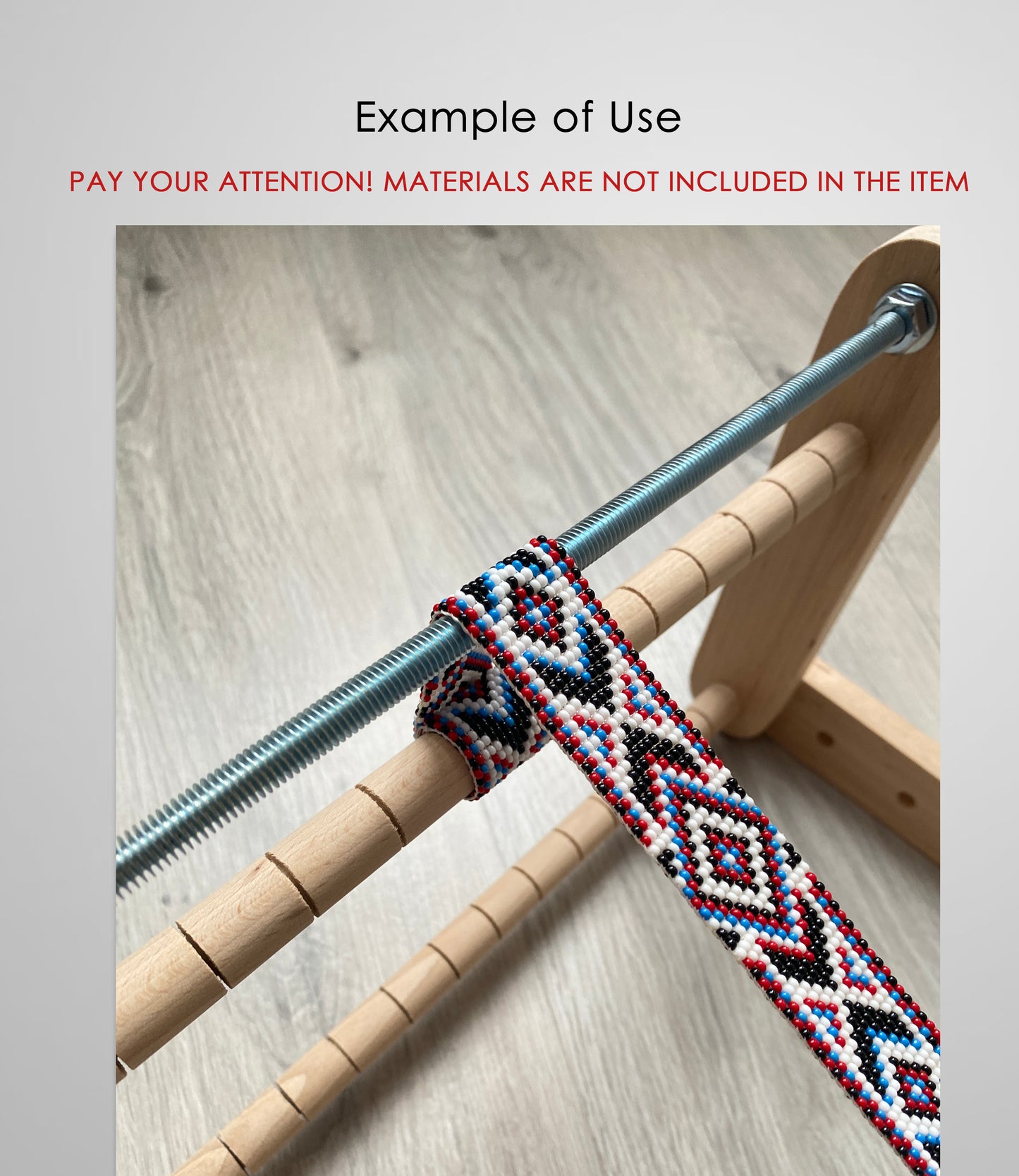 Upright Big Loom for LONG seed beadwork weaving