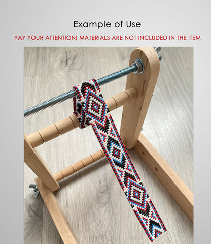 Upright Modern Loom for LONG seed beadwork weaving