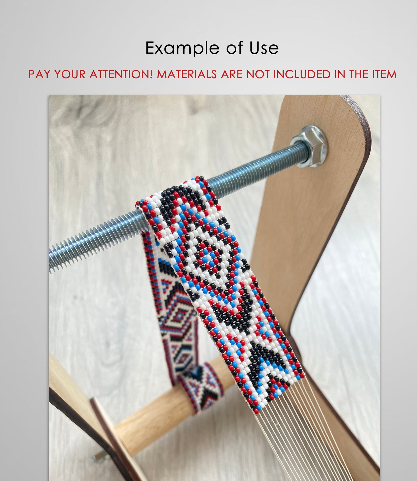 Light Wooden Easy Loom for LONG seed beadwork weaving