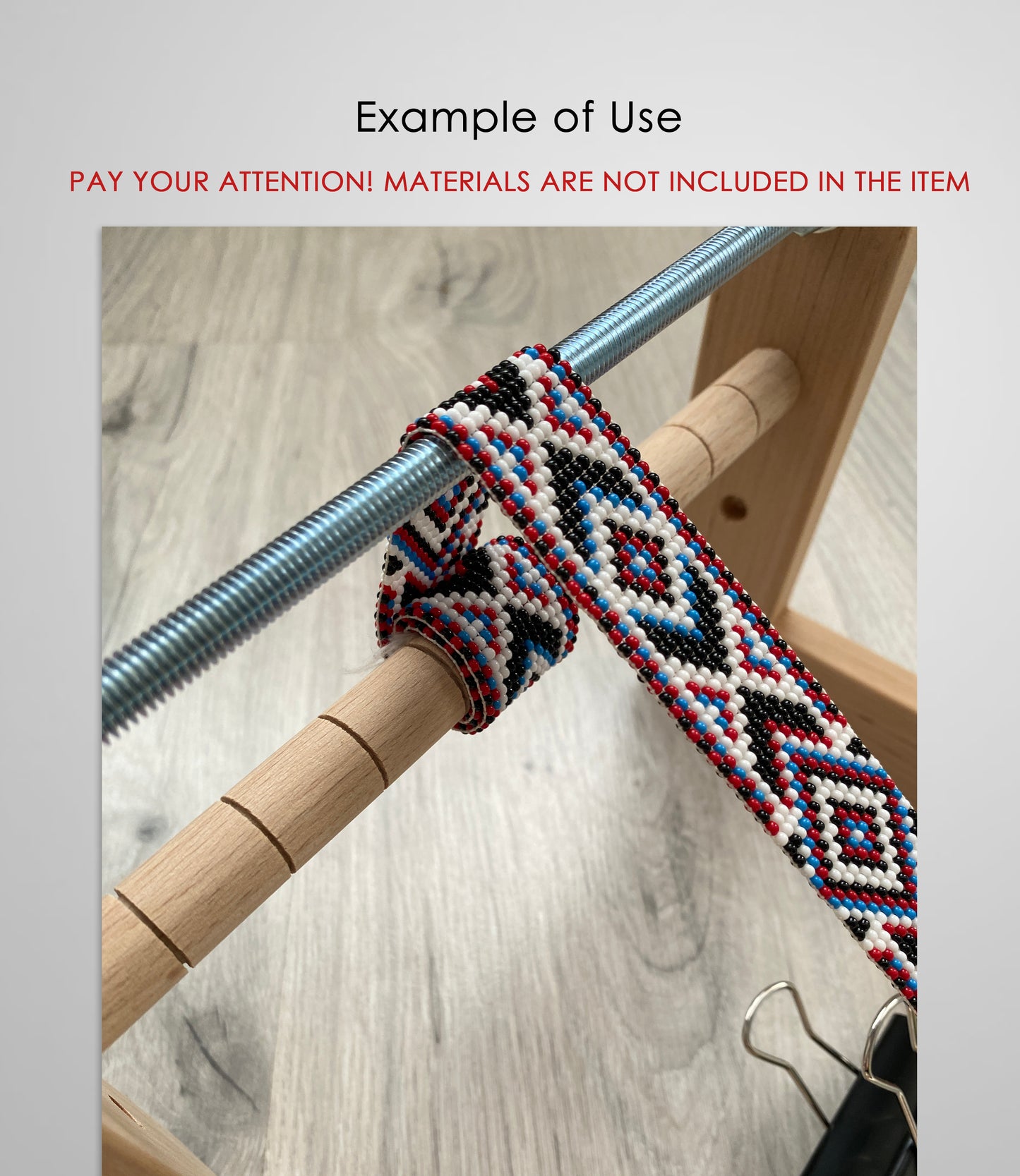 Double-sided Wooden Loom for LONG seed beadwork weaving