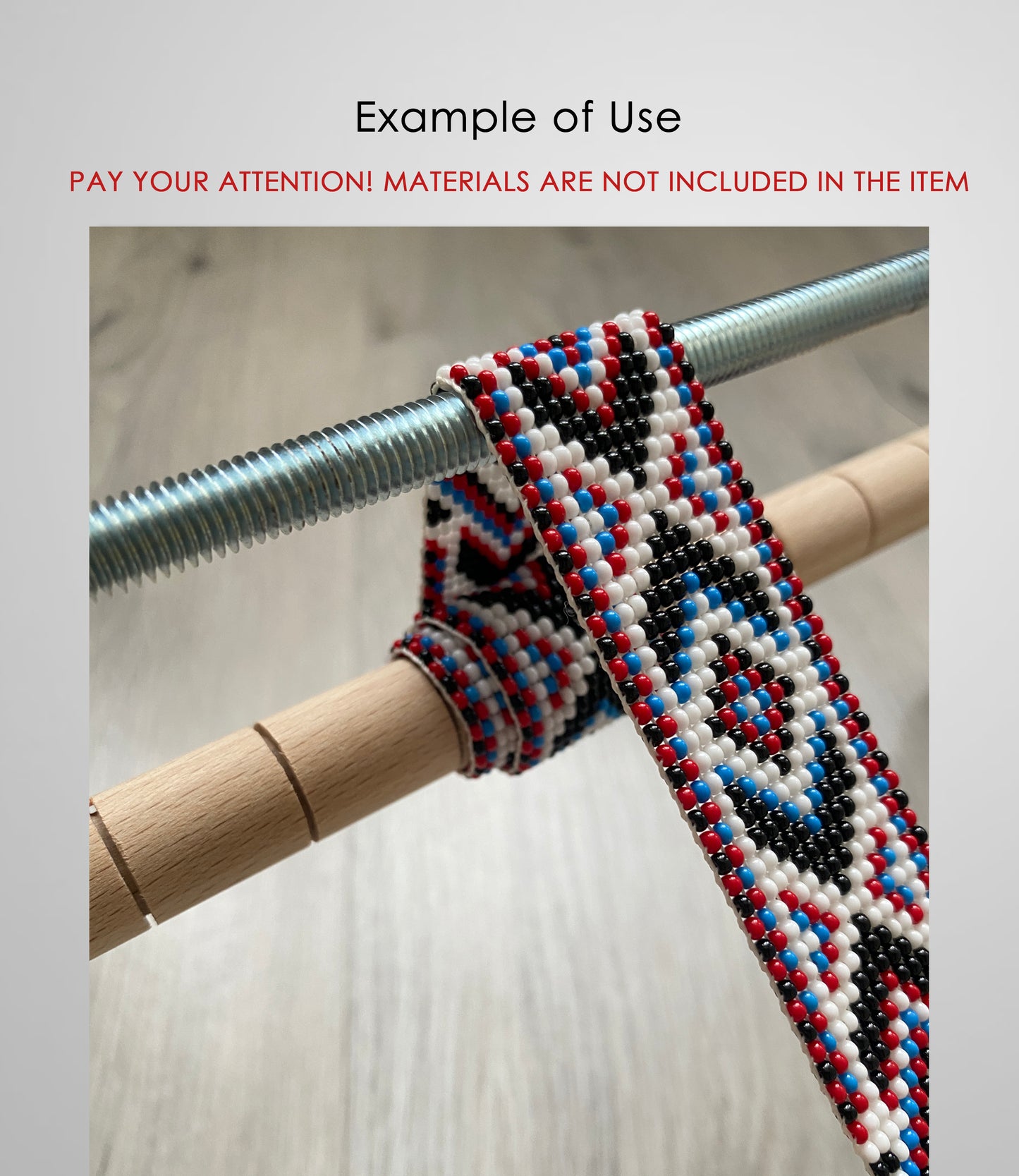 The Biggest Double-sided Wooden Loom for LONG seed beadwork weaving