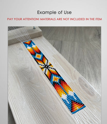White Author's Loom for ONLY SHORT seed beadwork weaving