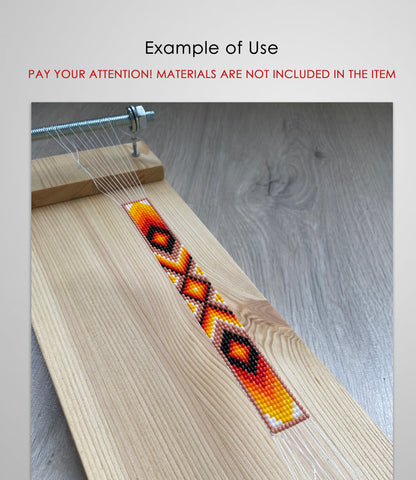 Author's Loom for ONLY SHORT seed beadwork weaving