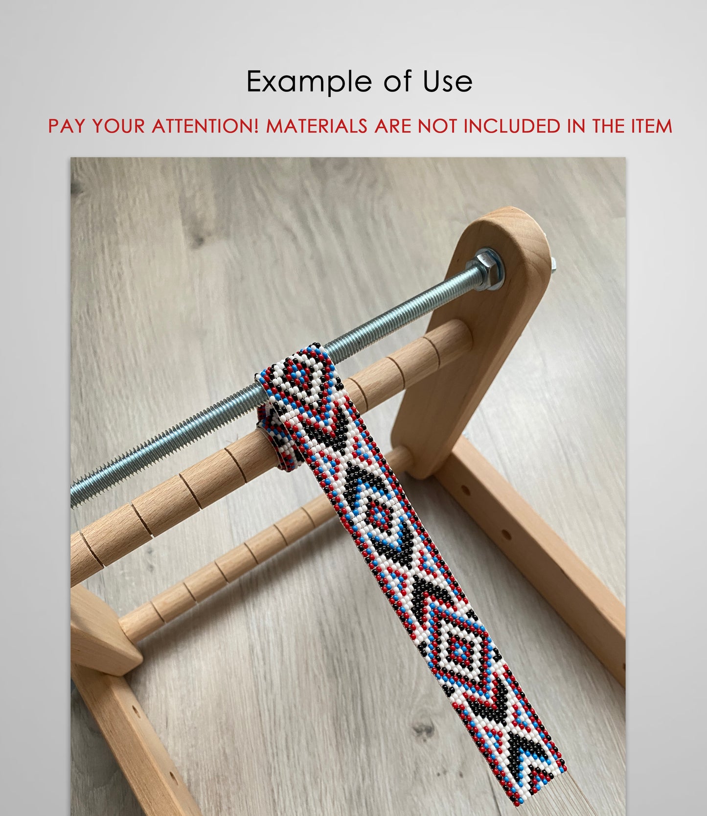 Upright Middle Loom for LONG seed beadwork weaving