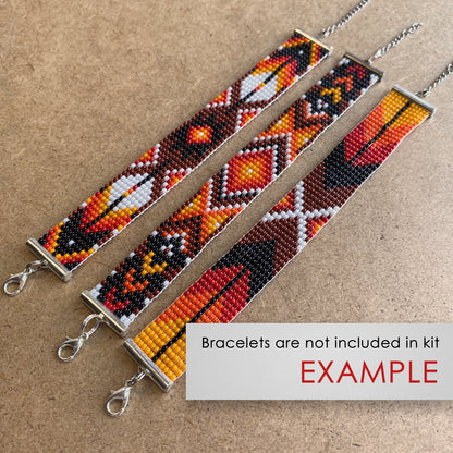 Native West Kit for creating 3 Loom Bracelets - Jewelry making SET