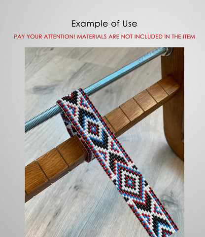 Dark Modern Loom for LONG seed beadwork weaving