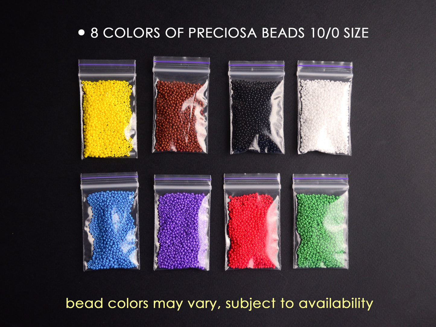 Preciosa Round Starter Beading Pack Kit for creating Loom Bracelets with 10/0 beads size