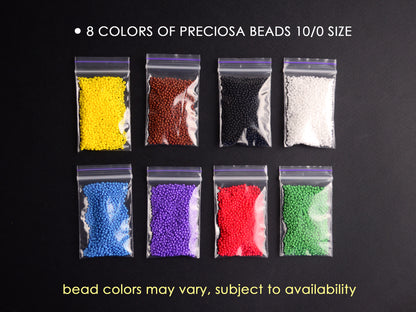 Preciosa Round Starter Beading Pack Kit for creating Loom Bracelets with 10/0 beads size