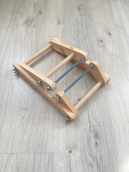 Upright Duo Loom for LONG seed beadwork weaving