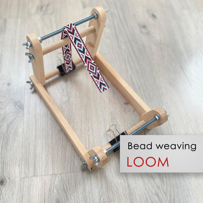 Upright Duo Loom for LONG seed beadwork weaving