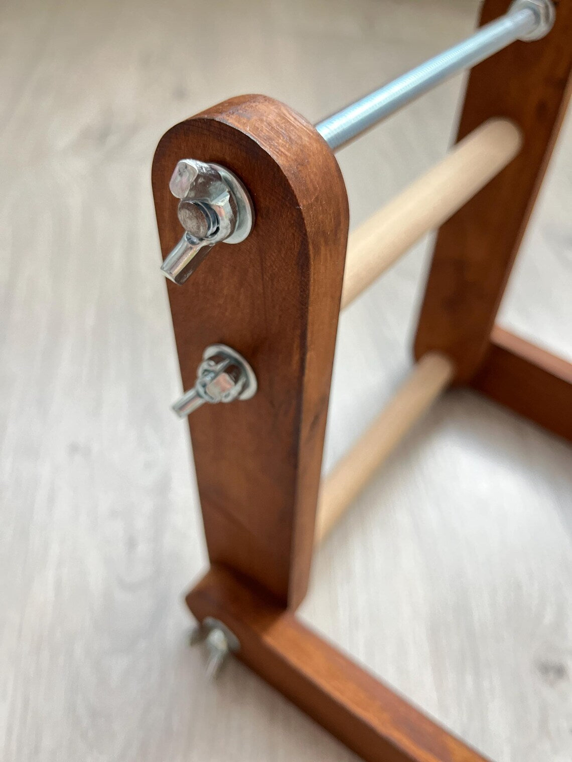 Dark Upright Duo Loom for LONG seed beadwork weaving