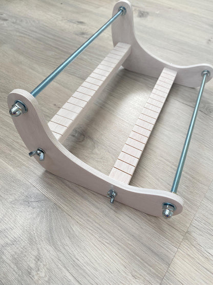 White Wooden Loom for LONG seed beadwork weaving
