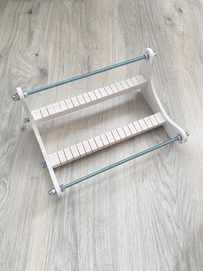 White Wooden Loom for LONG seed beadwork weaving